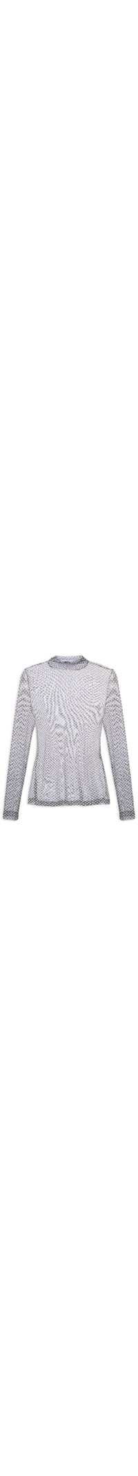 Blusa Feminina Gola Alta De Tule - Preto