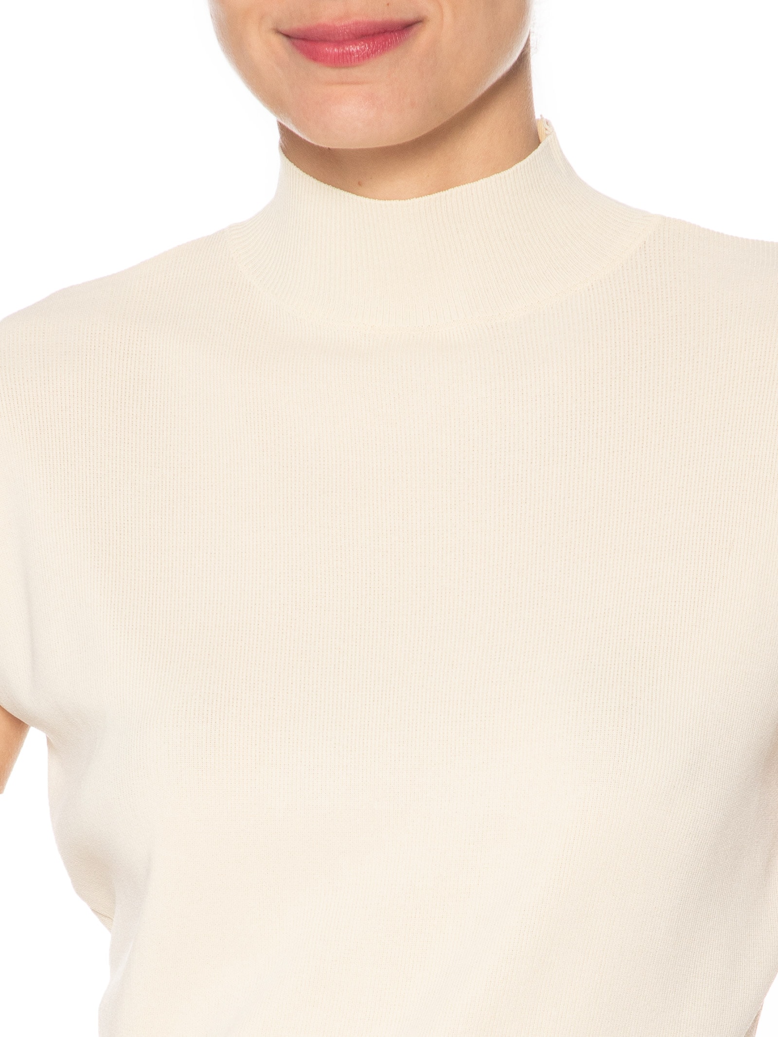 Blusa Feminina Gola Alta Em Tricot Amarelo '2Essential