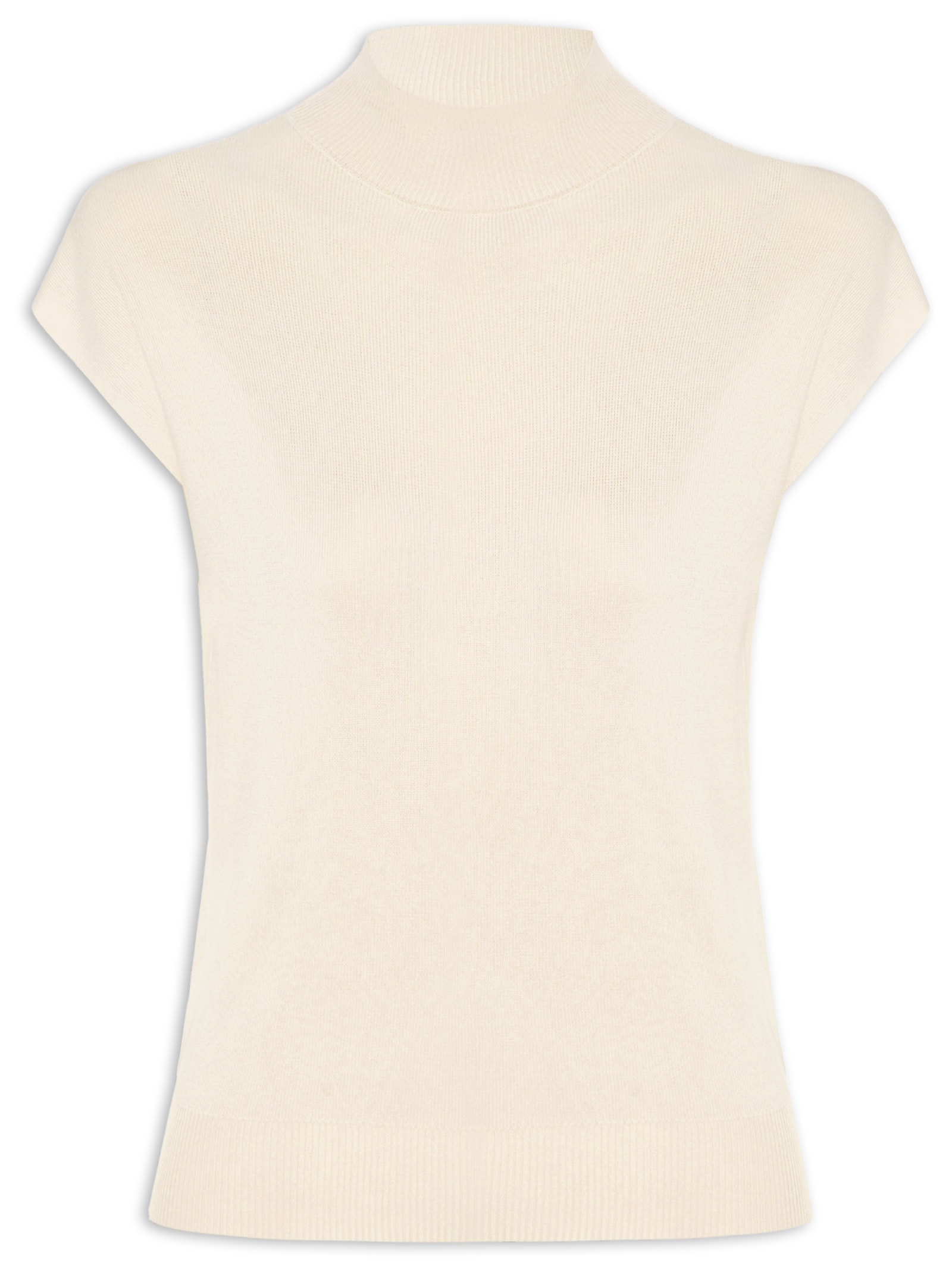 Blusa Feminina Gola Alta Em Tricot Amarelo '2Essential