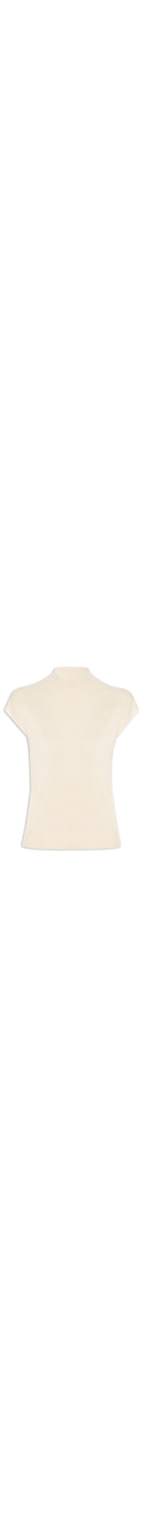 Blusa Feminina Gola Alta Em Tricot - Amarelo