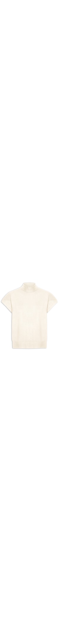 Blusa Feminina Gola Alta Em Tricot - Branco