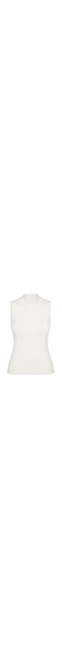 Blusa Feminina Gola Alta Em Tricot - Off White
