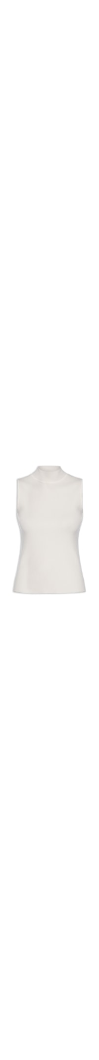 Blusa Feminina Gola Alta Em Tricot - Off White