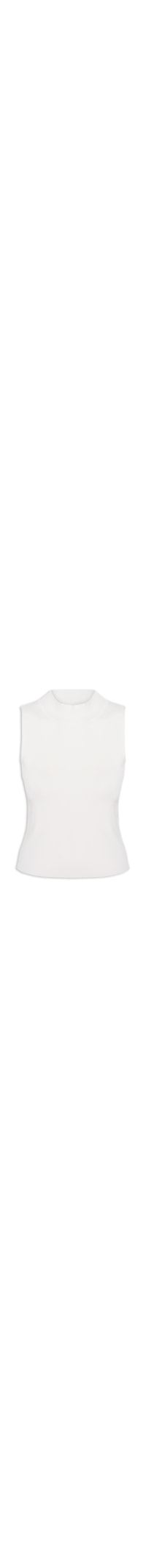 Blusa Feminina Gola Alta Em Tricot - Off White
