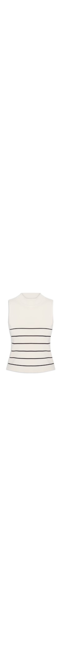 Blusa Feminina Gola Alta Em Tricot - Off White