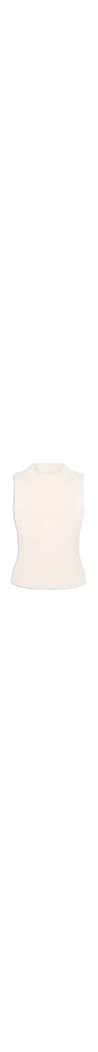 Blusa Feminina Gola Alta Em Tricot - Off White