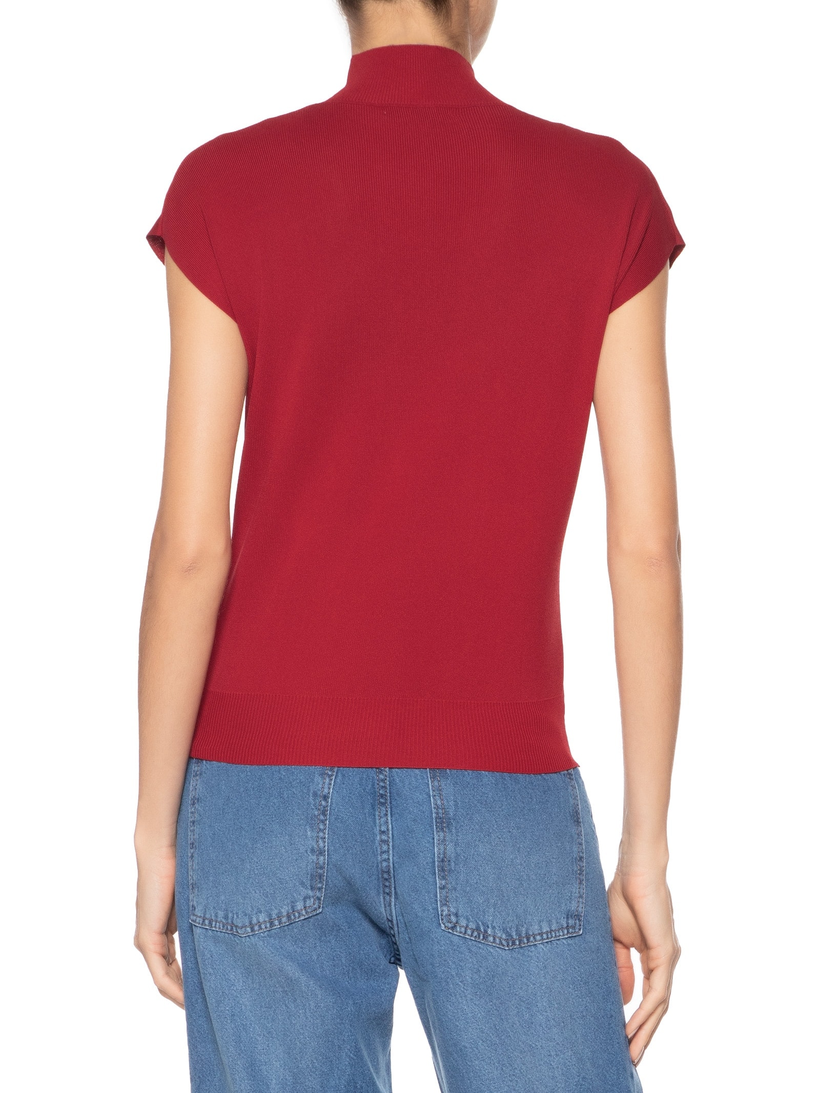 Blusa Feminina Gola Alta Em Tricot Vermelho '2Essential