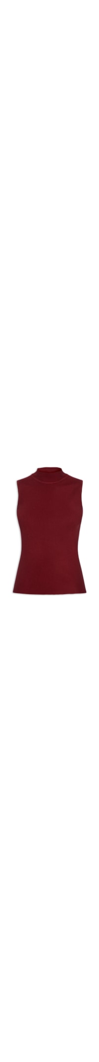 Blusa Feminina Gola Alta Em Tricot - Vinho