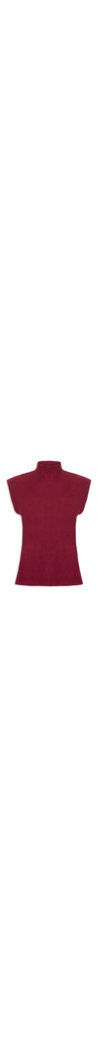Blusa Feminina Gola Alta Em Tricot - Vinho