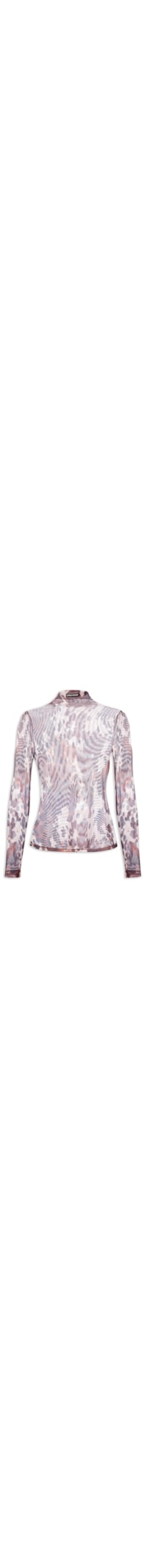 Blusa Feminina Gola Alta Estampada - Animal Print