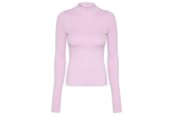 Blusa Feminina Gola Alta - Lilás