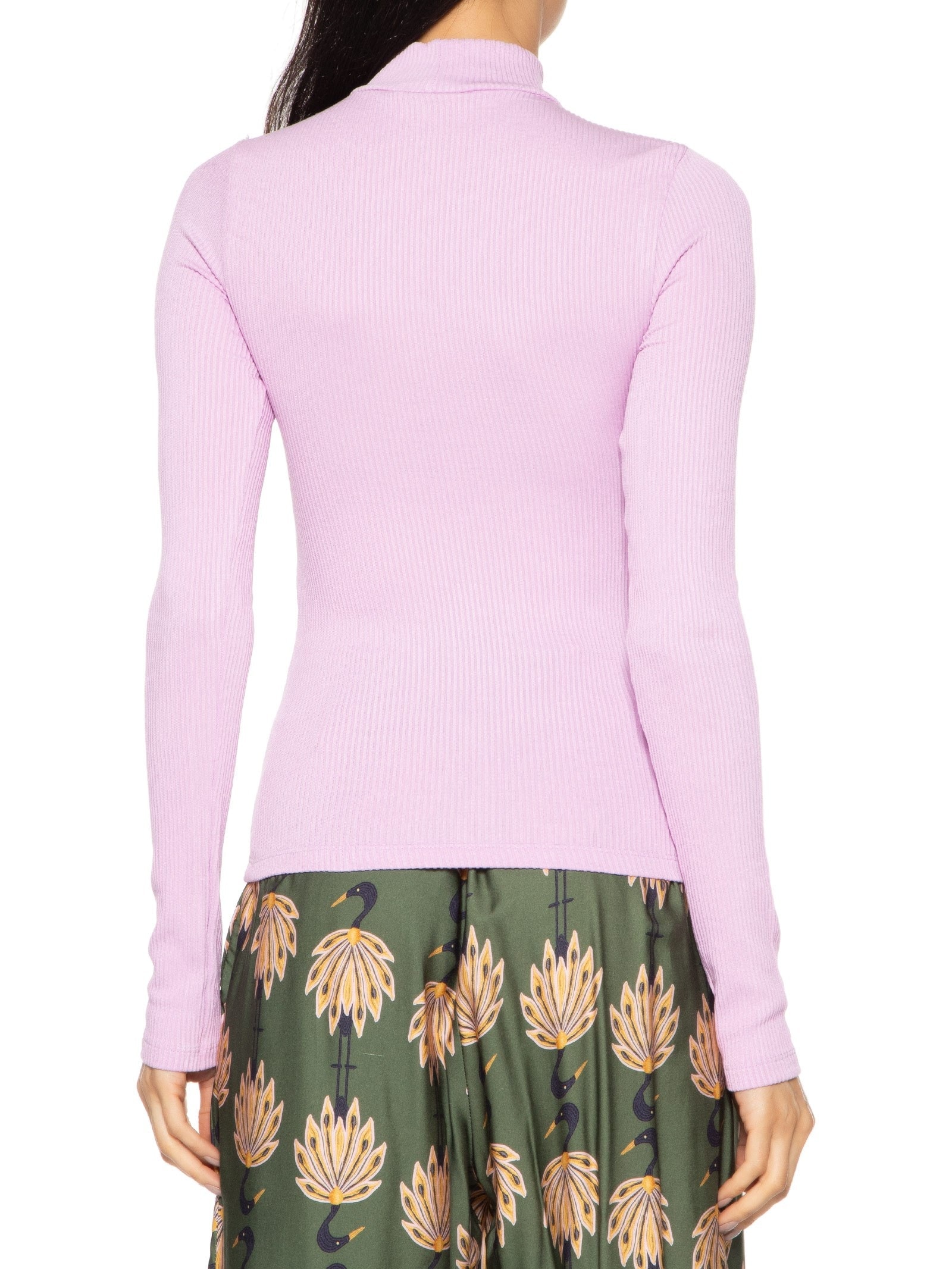 Blusa Feminina Gola Alta Lilás Farm