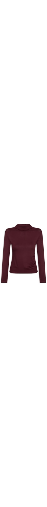 Blusa Feminina Gola Alta Manga Longa - Vermelha