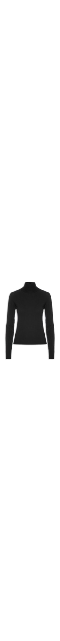 Blusa Feminina Gola Alta Patricia - Preto