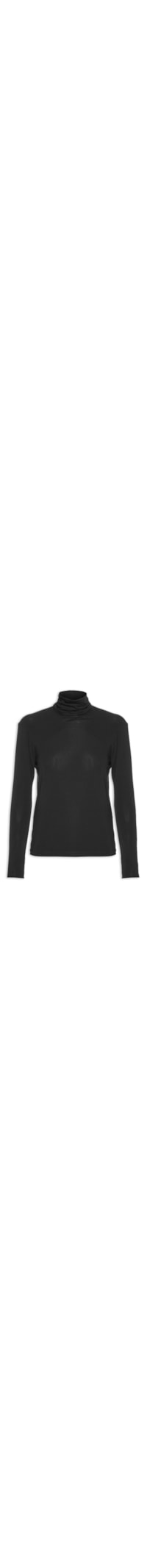 Blusa Feminina Gola Alta - Preto