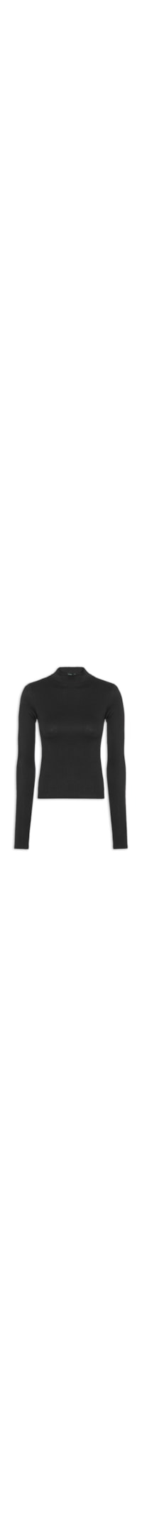 Blusa Feminina Gola Alta - Preto