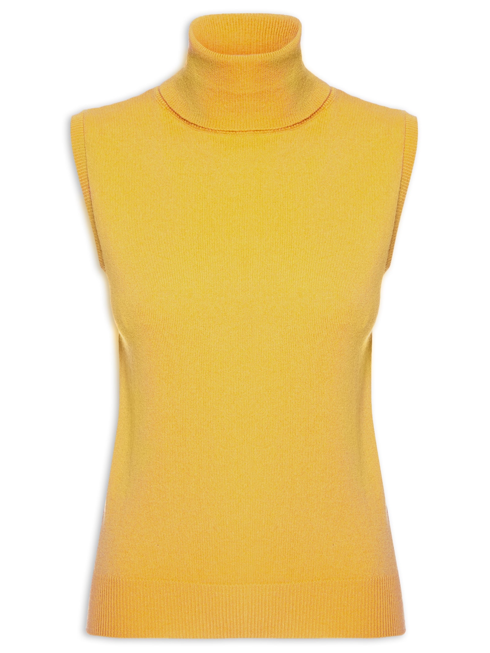 Blusa Feminina Gola Alta Puro Cashmere Amarelo '2Essential