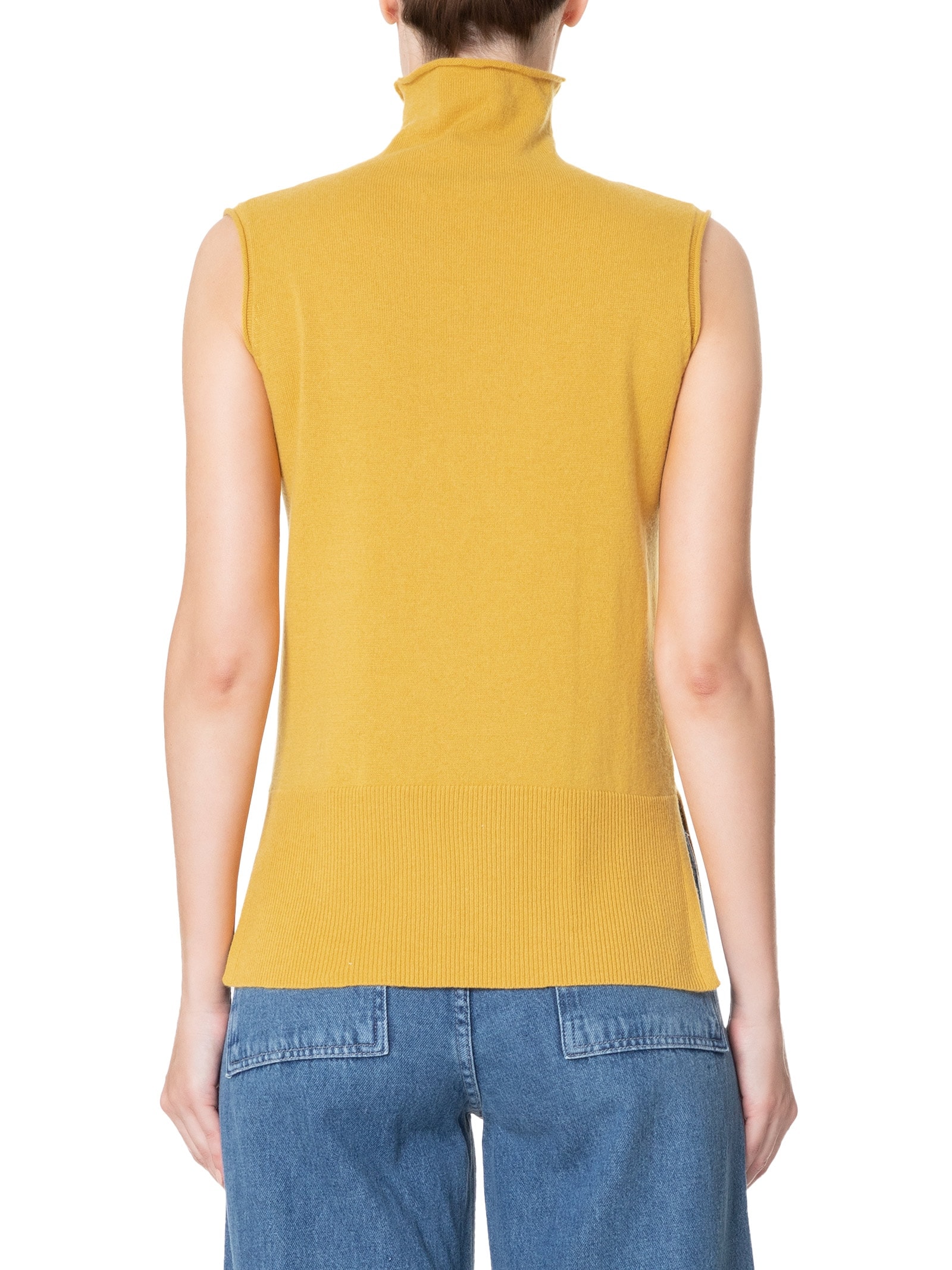 Blusa Feminina Gola Alta Puro Cashmere Amarelo '2Essential