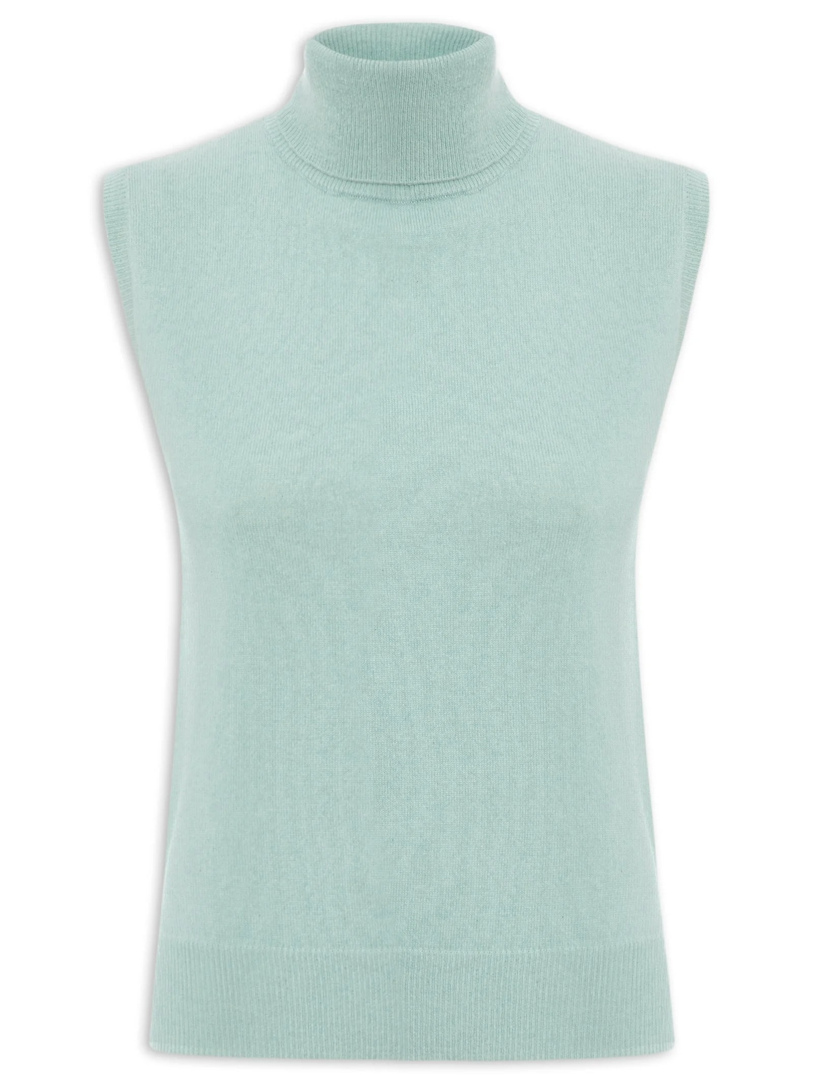 Blusa Feminina Gola Alta Puro Cashmere Azul '2Essential