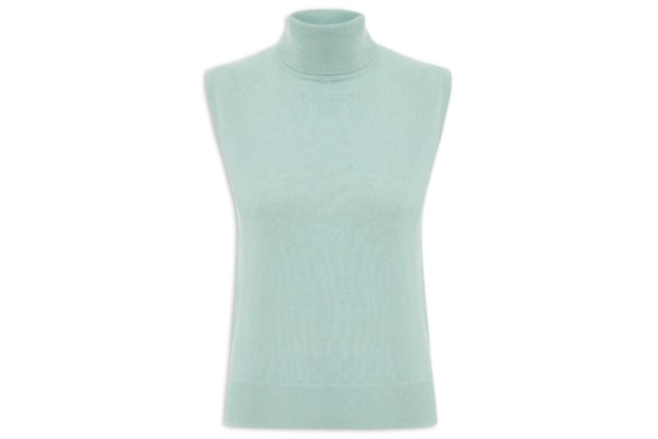 Blusa Feminina Gola Alta Puro Cashmere - Azul