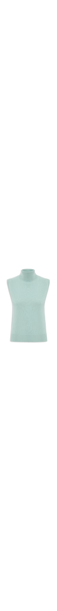 Blusa Feminina Gola Alta Puro Cashmere - Azul