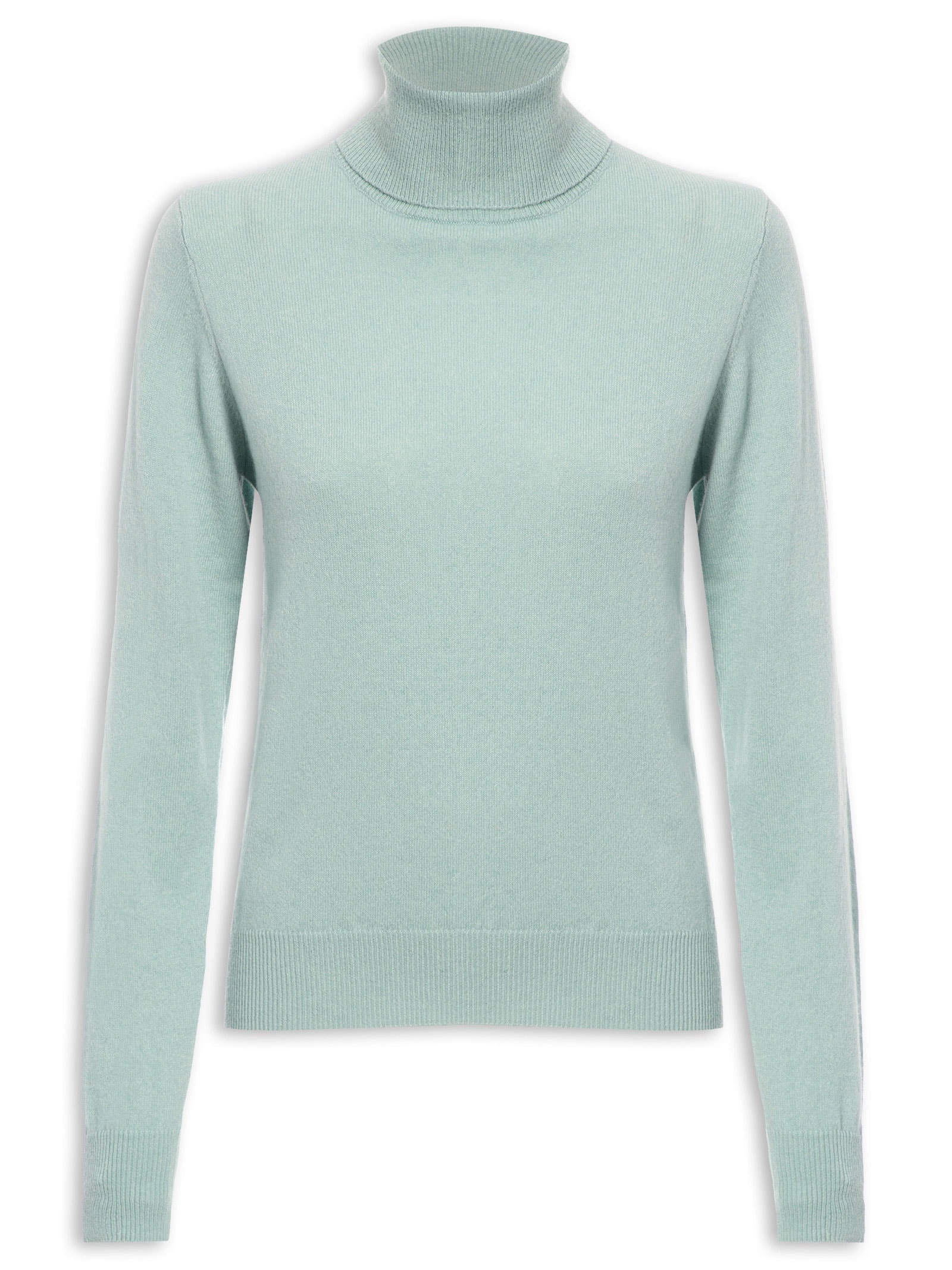Blusa Feminina Gola Alta Puro Cashmere Azul '2Essential