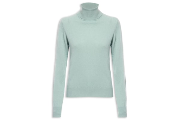 Blusa Feminina Gola Alta Puro Cashmere - Azul