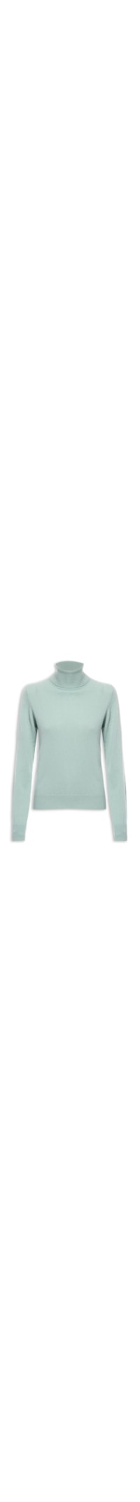 Blusa Feminina Gola Alta Puro Cashmere - Azul