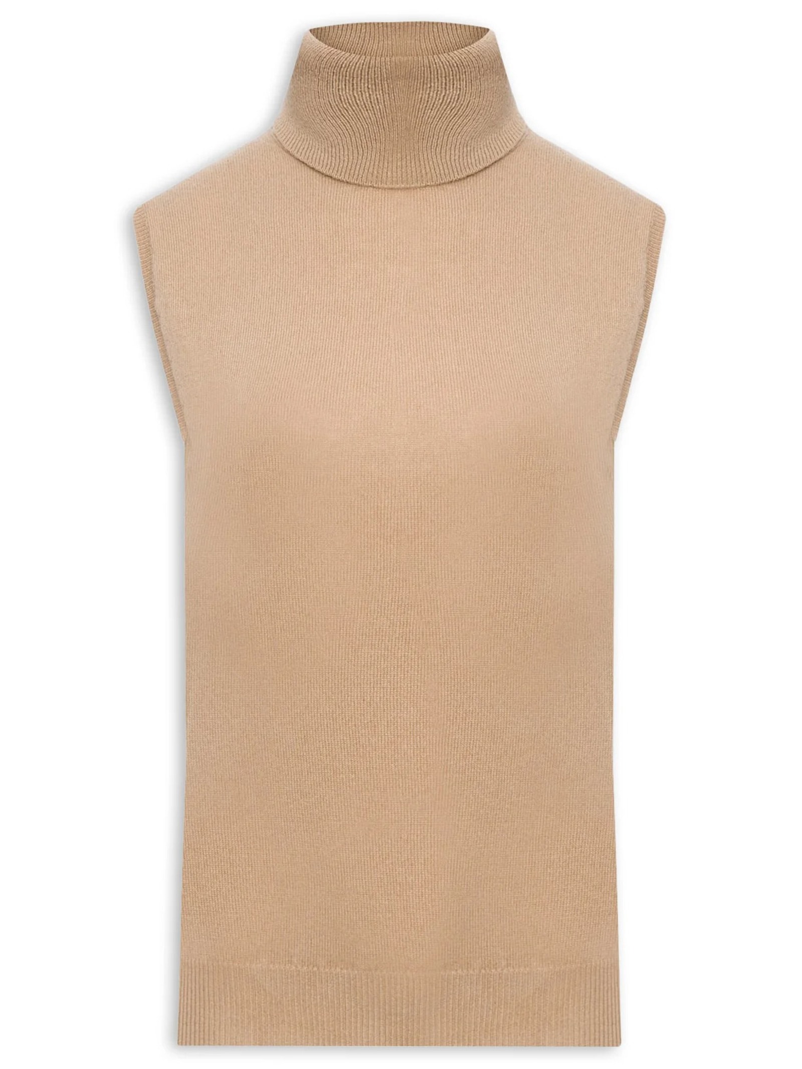 Blusa Feminina Gola Alta Puro Cashmere Bege '2Essential