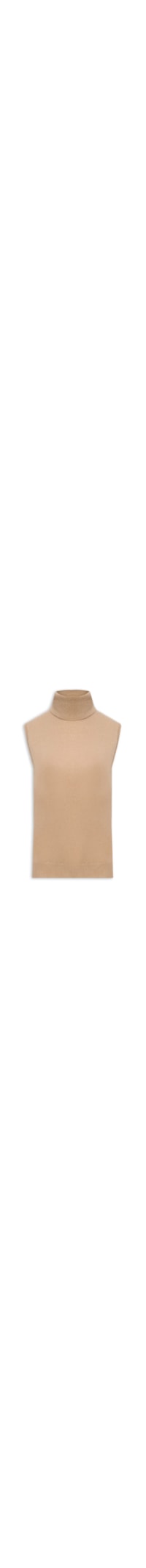 Blusa Feminina Gola Alta Puro Cashmere - Bege