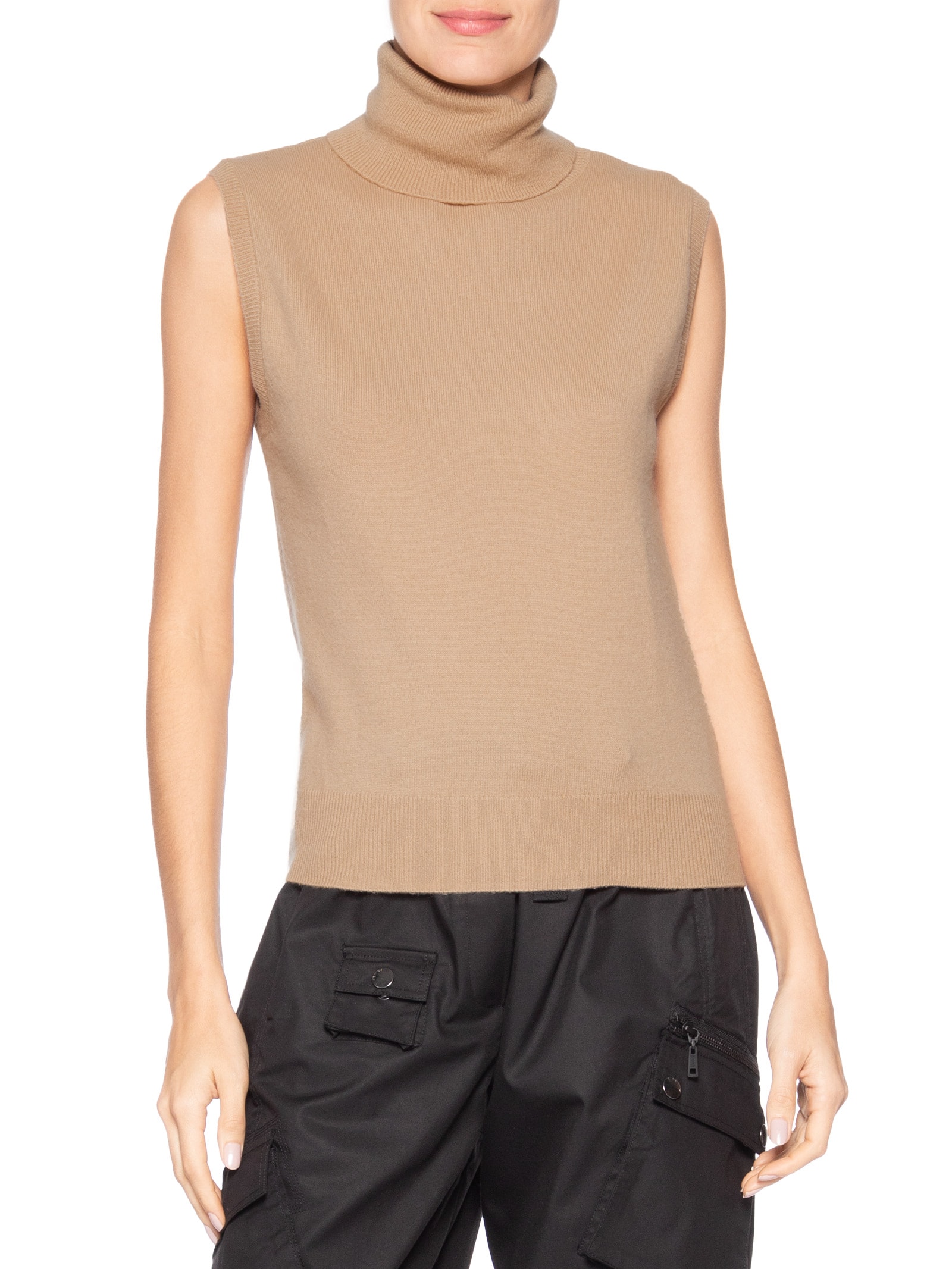 Blusa Feminina Gola Alta Puro Cashmere Bege '2Essential
