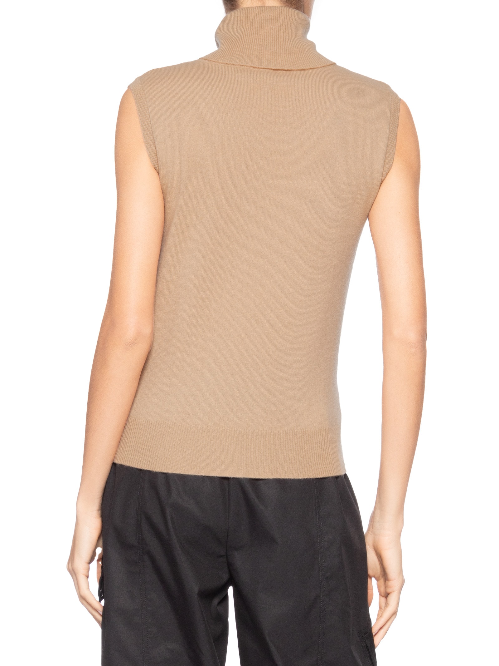 Blusa Feminina Gola Alta Puro Cashmere Bege '2Essential