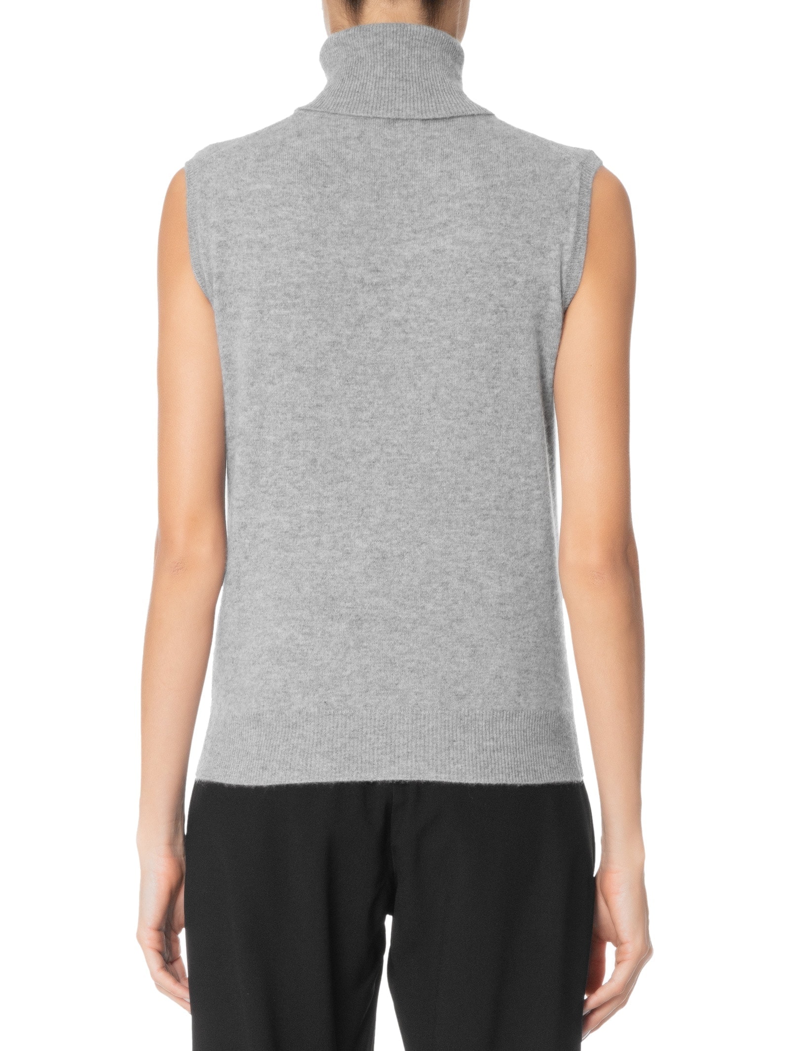 Blusa Feminina Gola Alta Puro Cashmere Cinza '2Essential