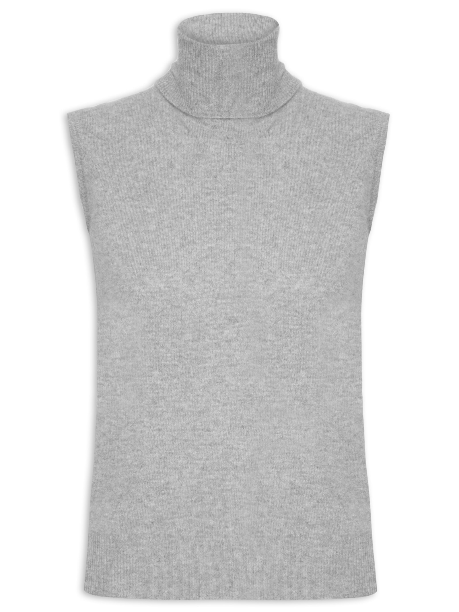 Blusa Feminina Gola Alta Puro Cashmere Cinza '2Essential