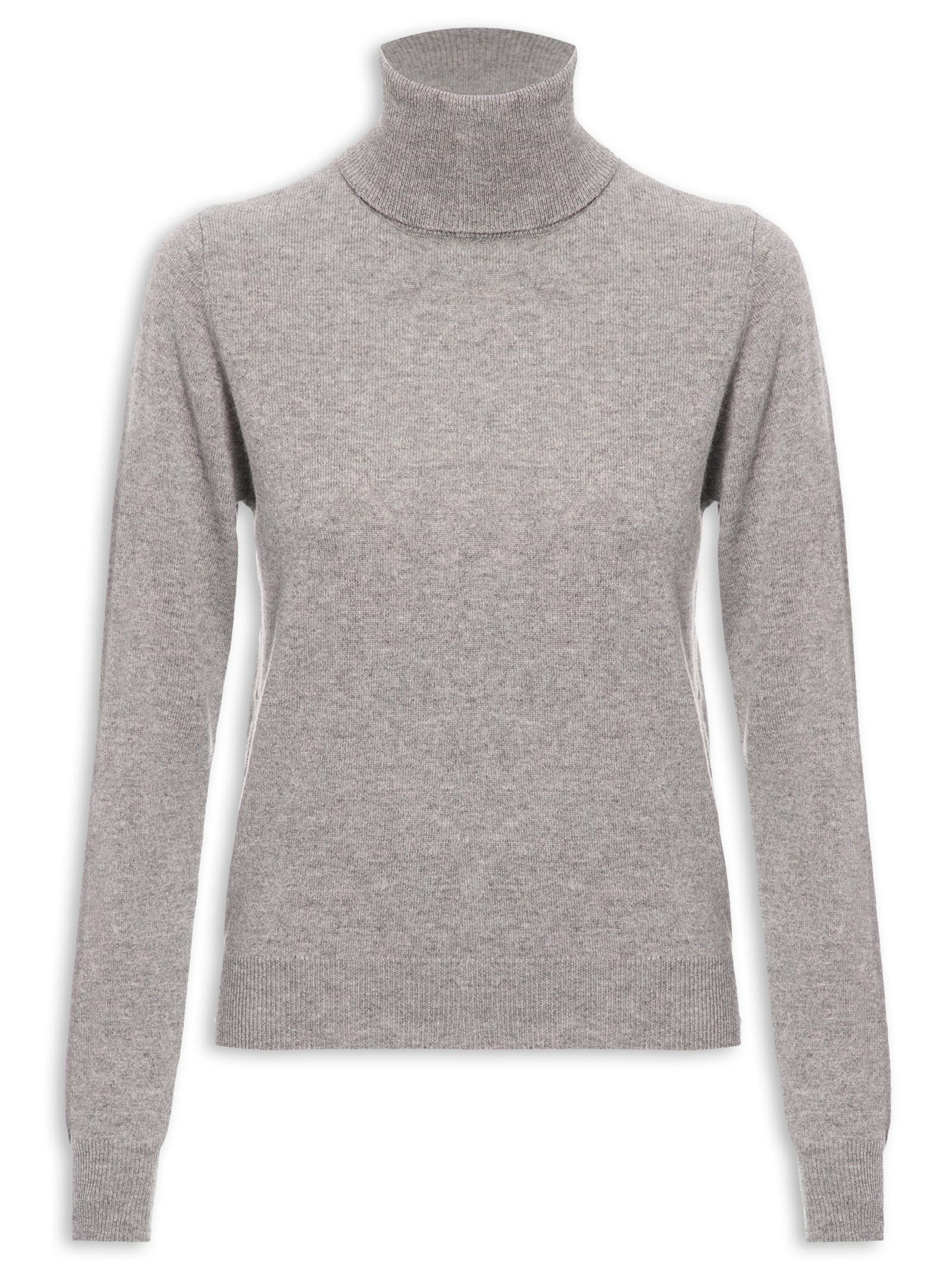 Blusa Feminina Gola Alta Puro Cashmere Cinza '2Essential