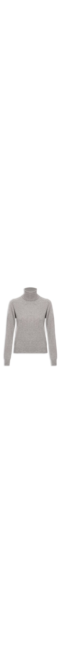 Blusa Feminina Gola Alta Puro Cashmere - Cinza