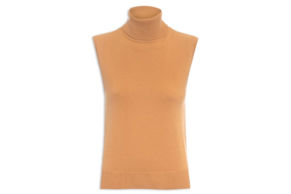 Blusa Feminina Gola Alta Puro Cashmere - Marrom
