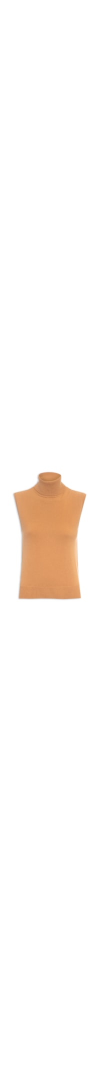 Blusa Feminina Gola Alta Puro Cashmere - Marrom