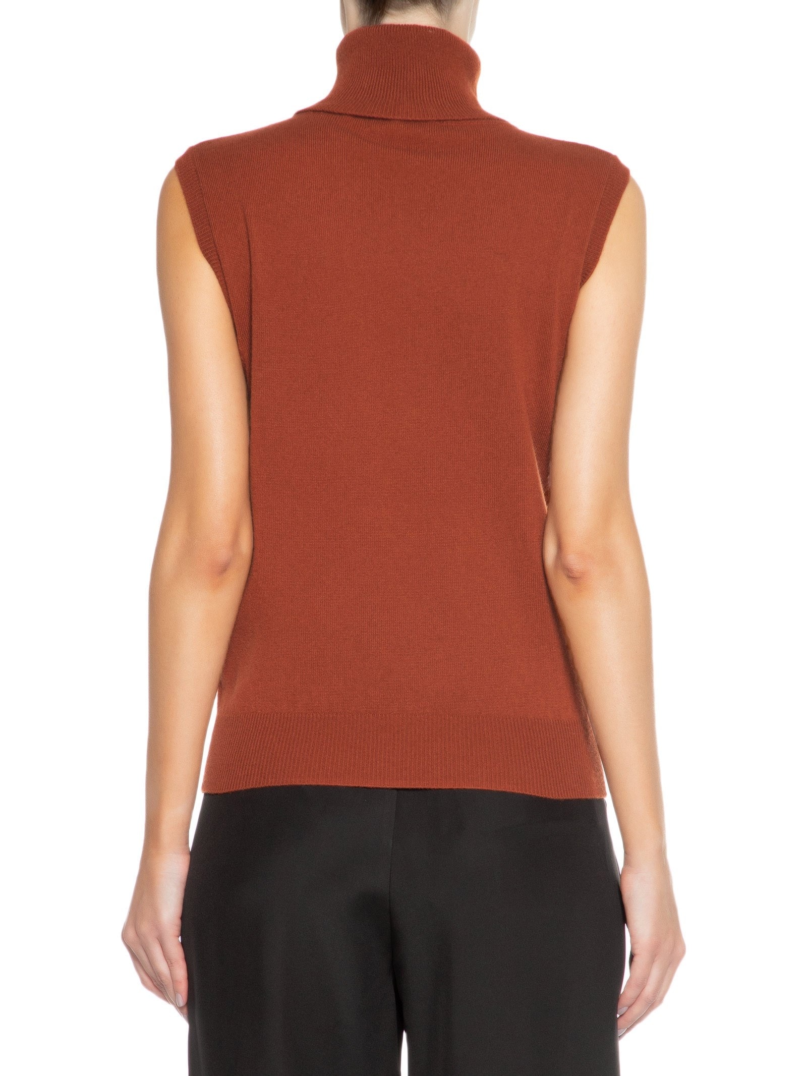 Blusa Feminina Gola Alta Puro Cashmere Marrom '2Essential