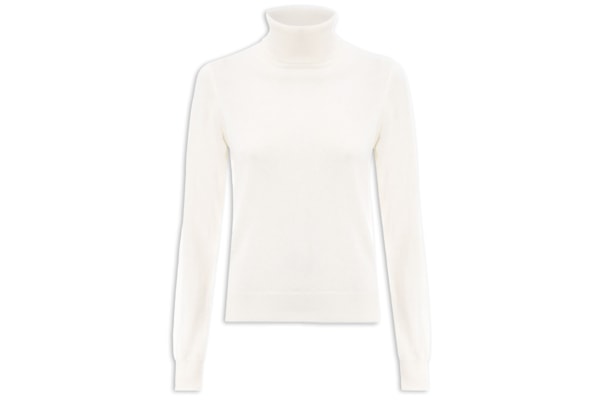 Blusa Feminina Gola Alta Puro Cashmere - Off White