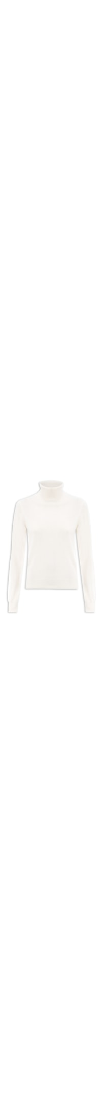 Blusa Feminina Gola Alta Puro Cashmere - Off White
