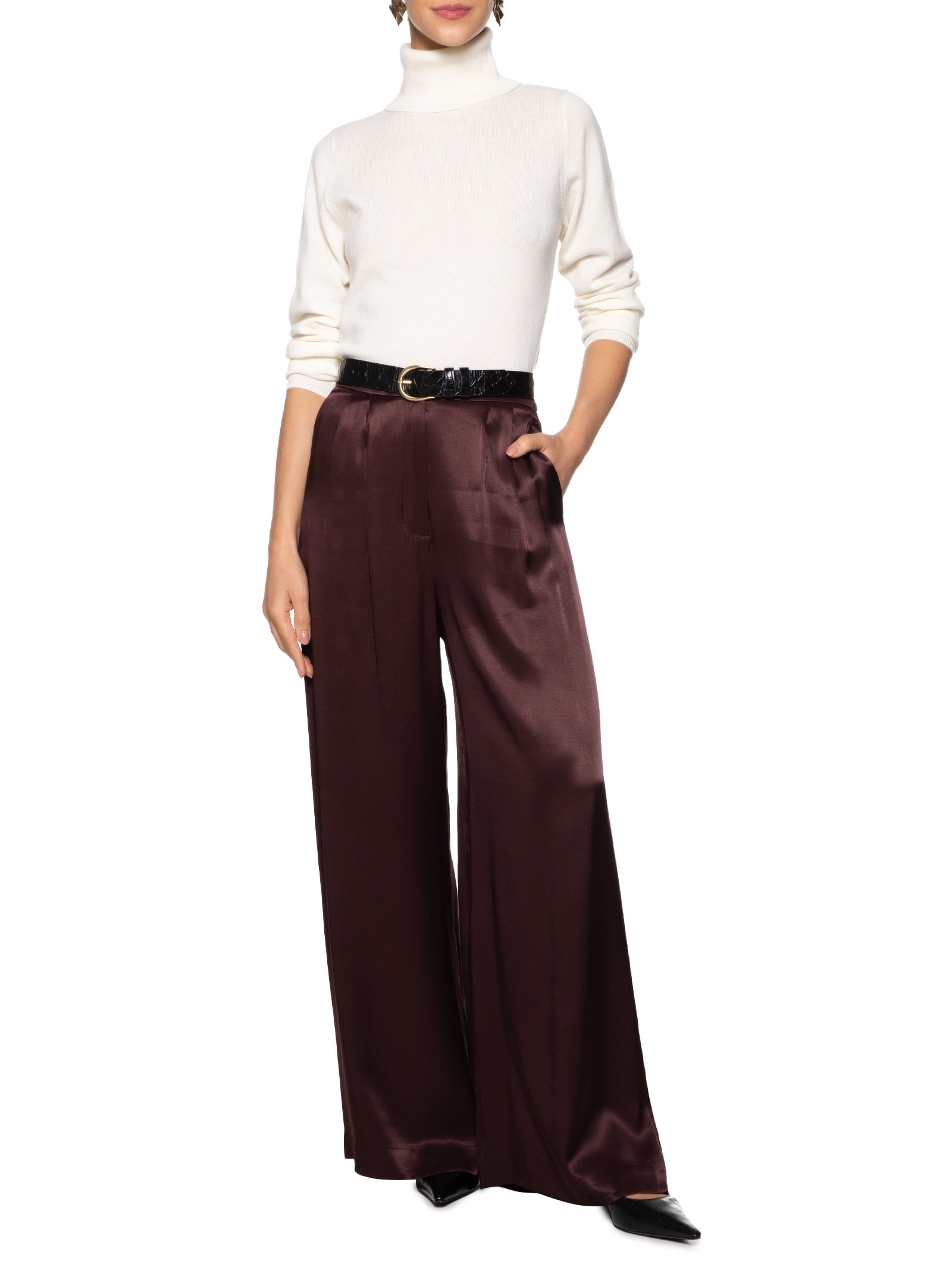 Blusa Feminina Gola Alta Puro Cashmere Off White '2Essential