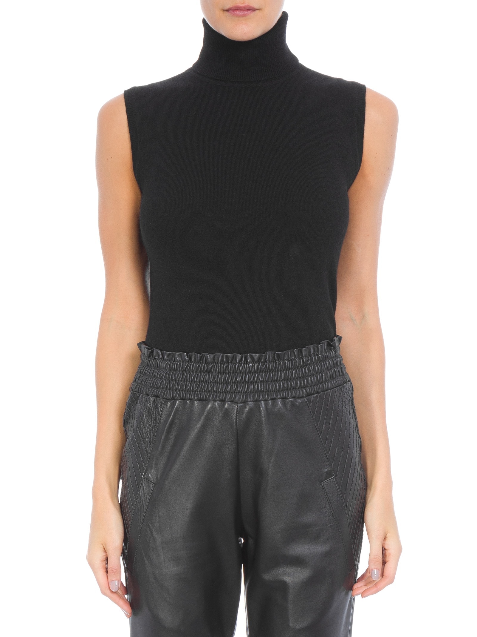 Blusa Feminina Gola Alta Puro Cashmere Preto '2Essential