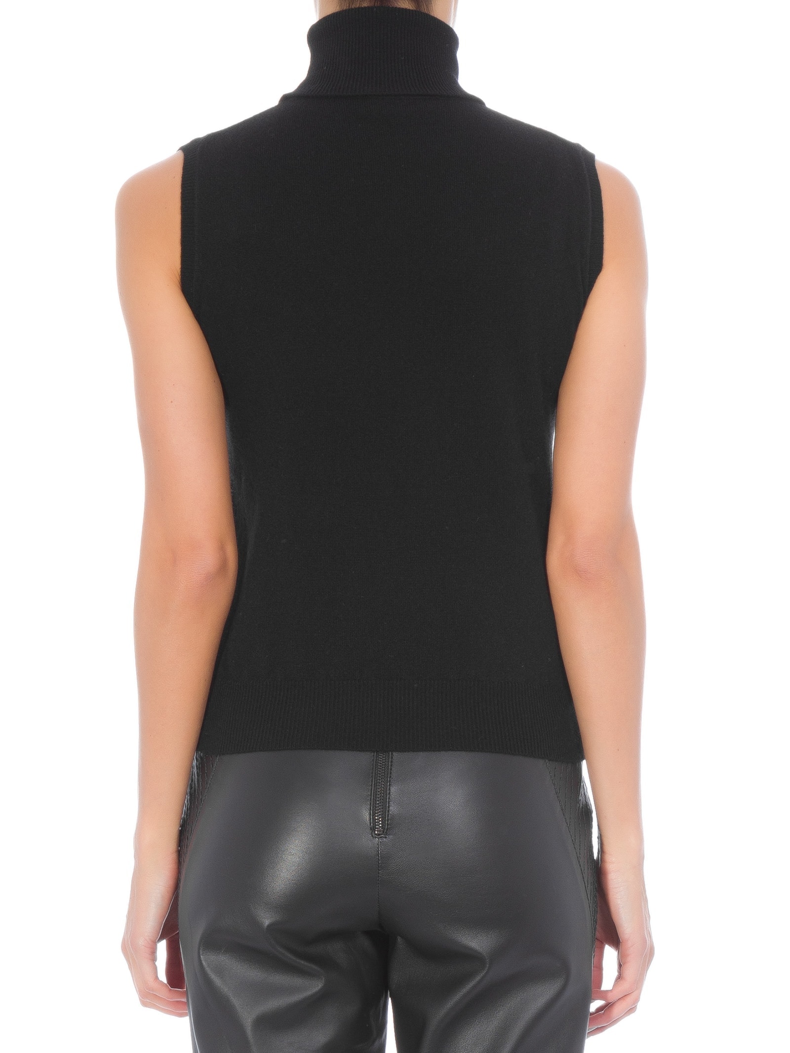 Blusa Feminina Gola Alta Puro Cashmere Preto '2Essential