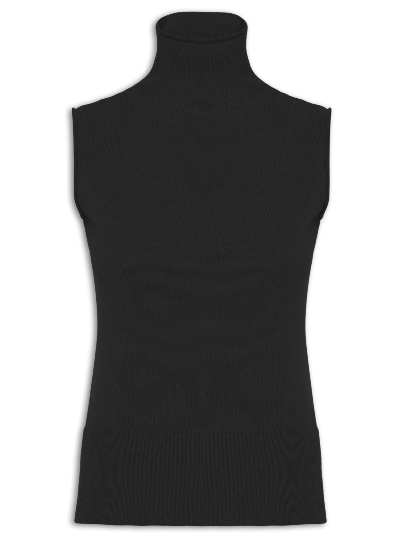 Blusa Feminina Gola Alta Puro Cashmere Preto '2Essential