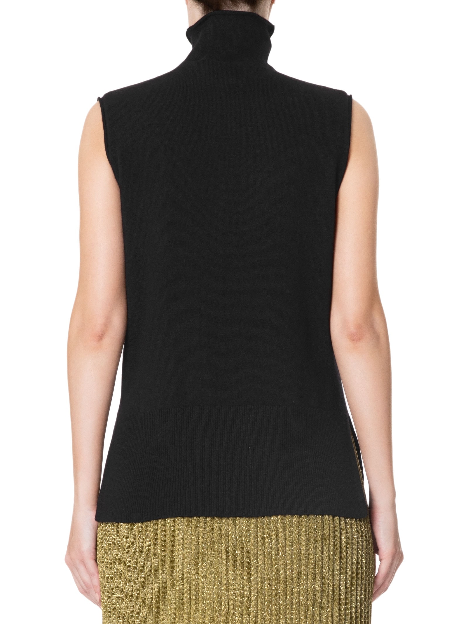 Blusa Feminina Gola Alta Puro Cashmere Preto '2Essential