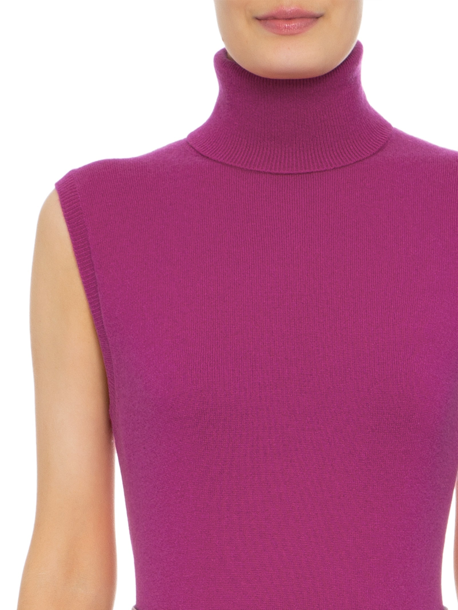 Blusa Feminina Gola Alta Puro Cashmere Roxo '2Essential