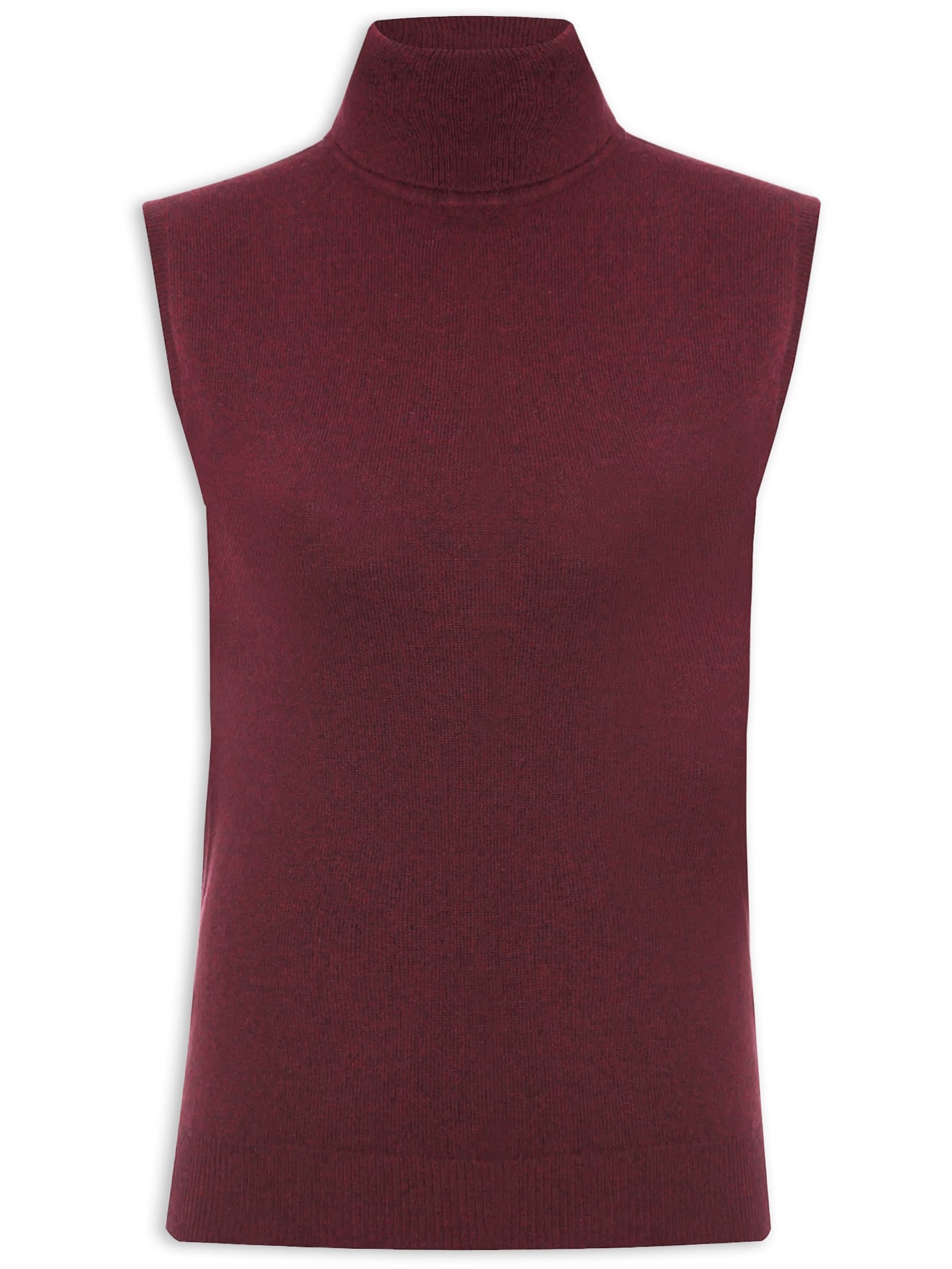 Blusa Feminina Gola Alta Puro Cashmere Vermelho '2Essential