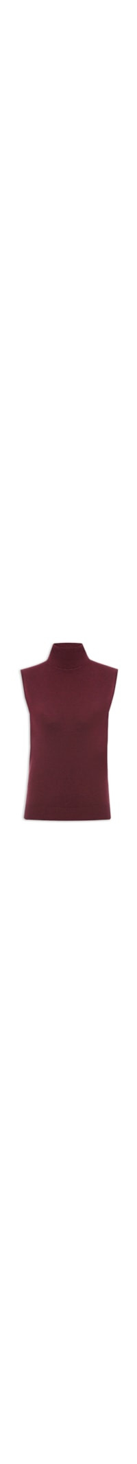 Blusa Feminina Gola Alta Puro Cashmere - Vermelho