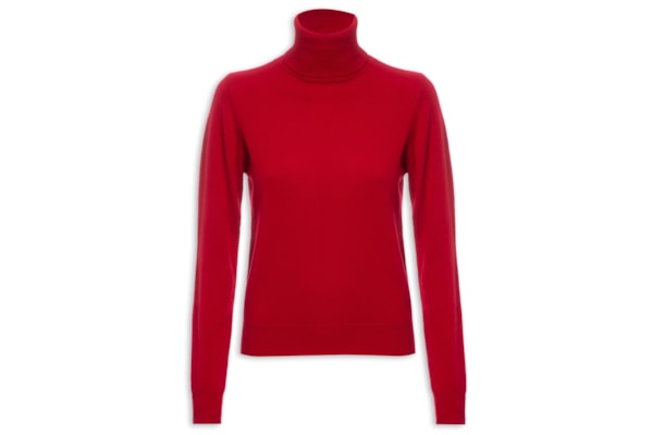Blusa Feminina Gola Alta Puro Cashmere - Vermelho
